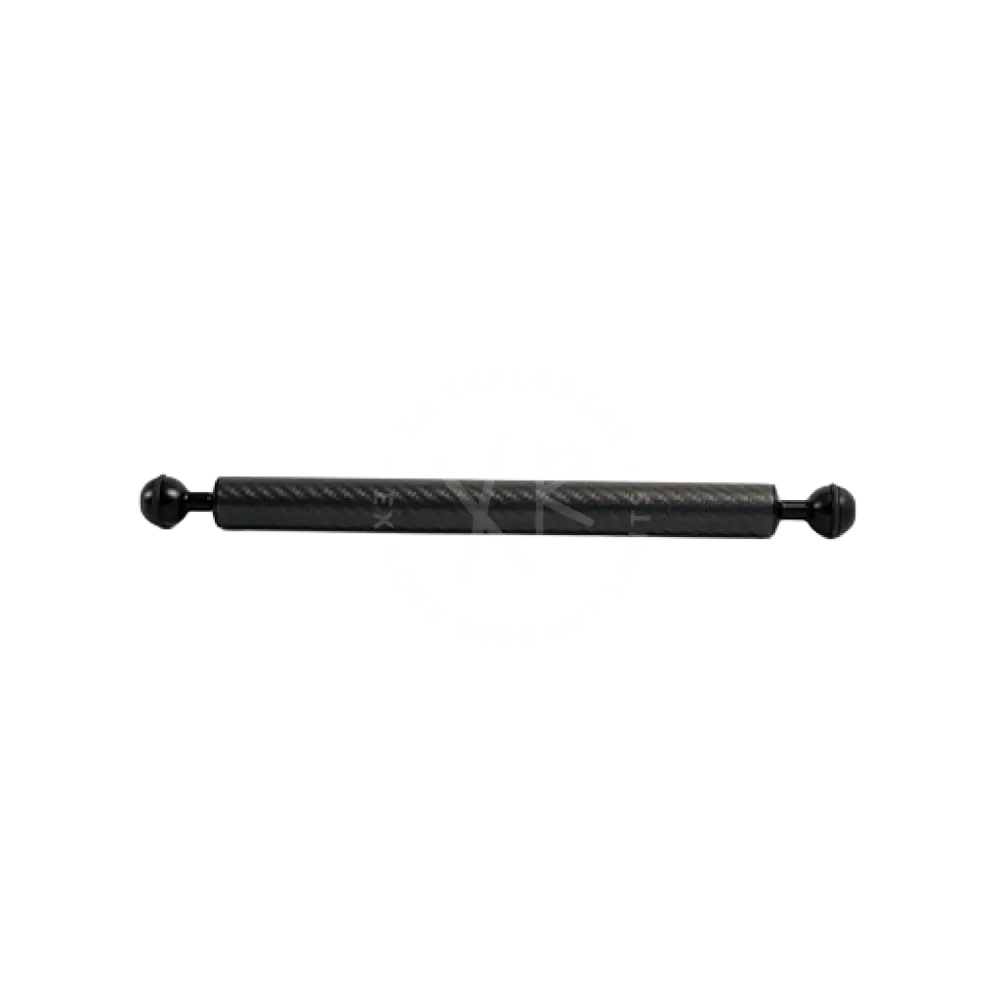 Black carbon fiber rod with spherical end caps for durable support in the carbon arm product