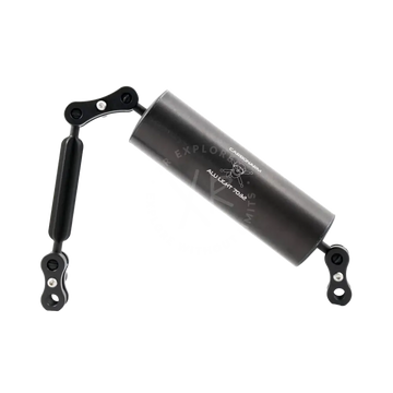 Black carbon fiber aluminum floating arms kit 70 series door closer with sleek cylindrical body and articulated arm design
