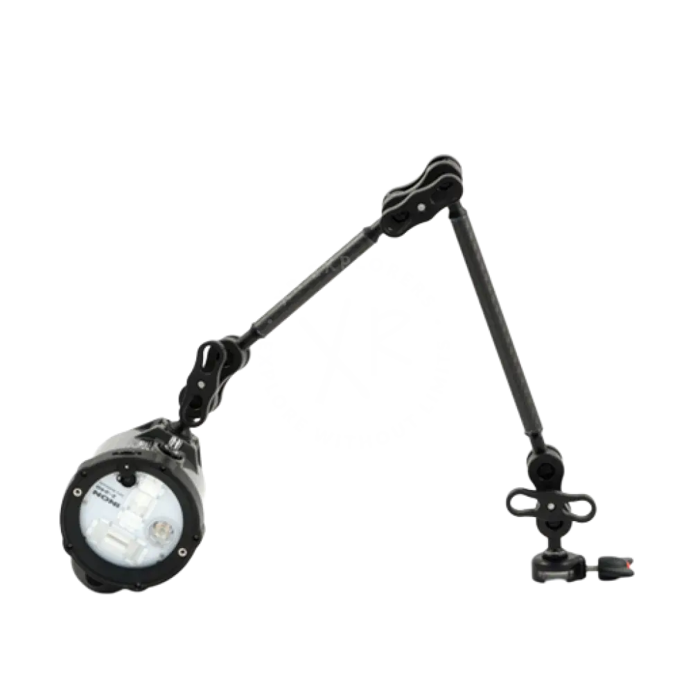 Black carbon arm slim adjustable desk lamp with articulated arm and circular head for focused lighting