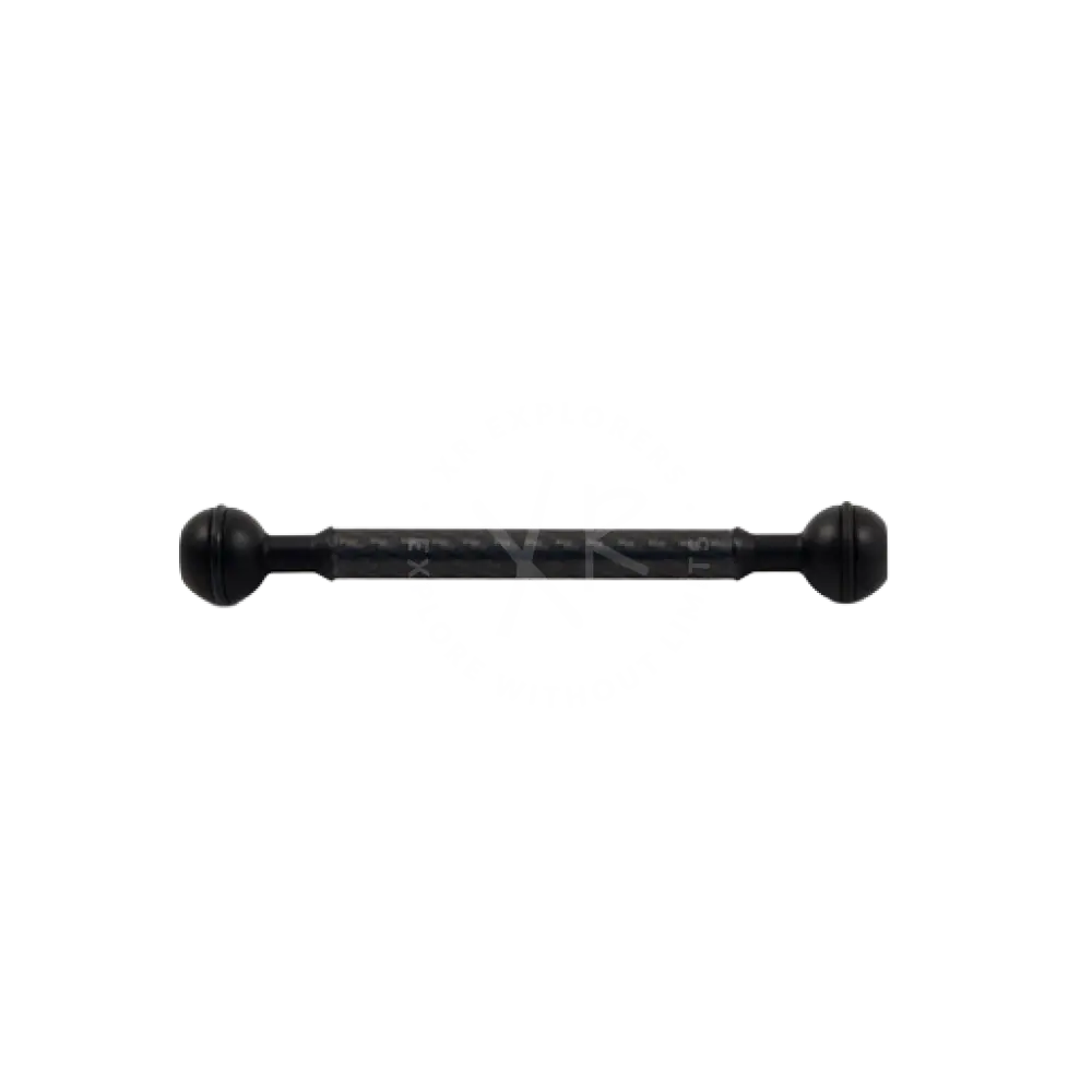 Black metal carbon arm slim barbell with spherical ends for durable and stylish body piercing use