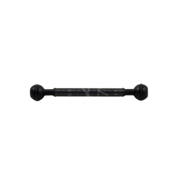 Black metal carbon arm slim barbell with spherical ends for durable and stylish body piercing use