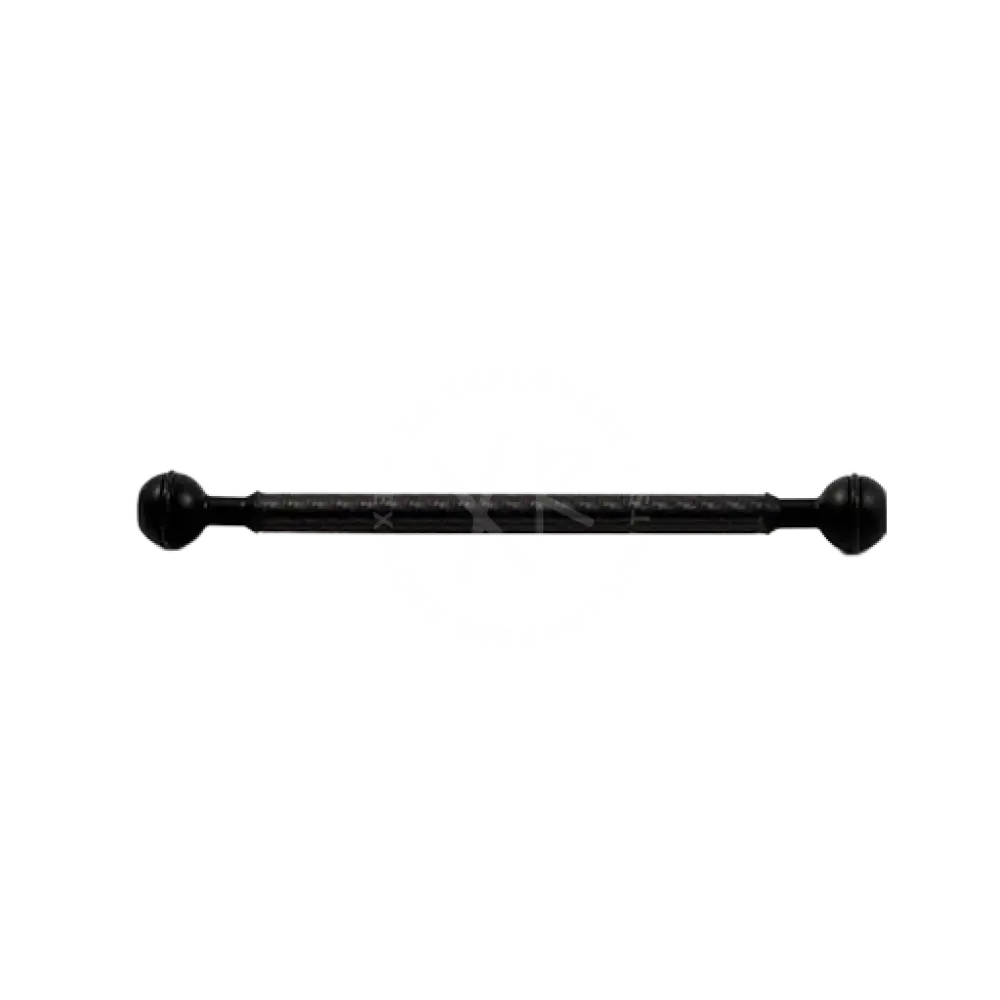 Black textured carbon arm slim bar with spherical ends for enhanced grip and durability