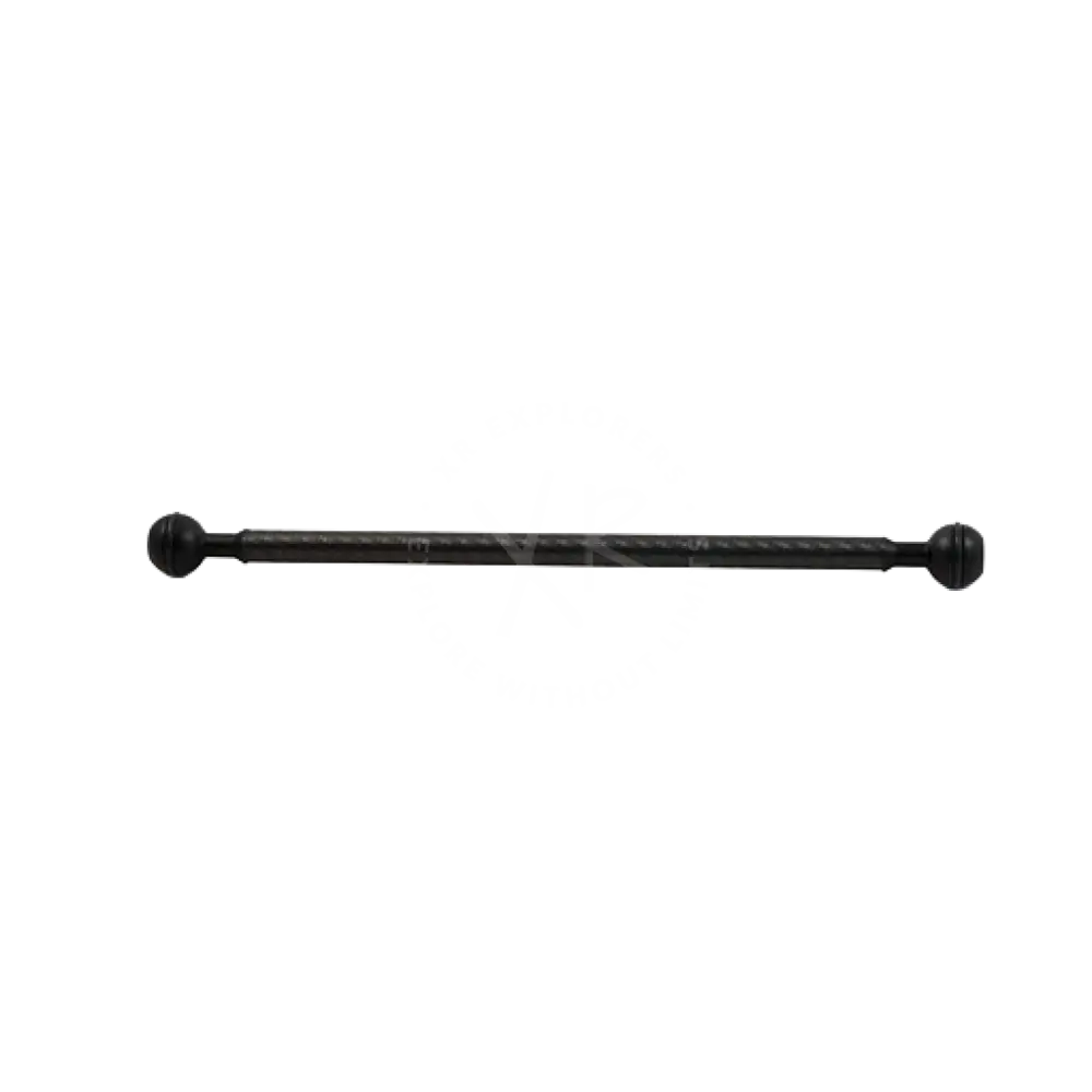 Carbon arm slim black metal stirrer with textured grip and rounded ends for easy mixing and stirring