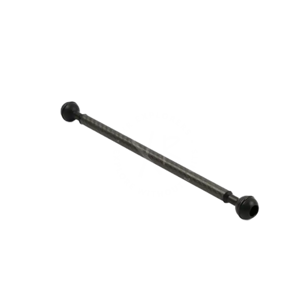 Black metal slim carbon arm bar with spherical ends for sleek durable support in modern design