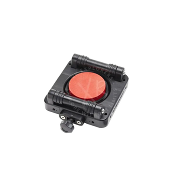 Black rectangular floating ring 150 g for moby with red circular button and black cylindrical handles on each side