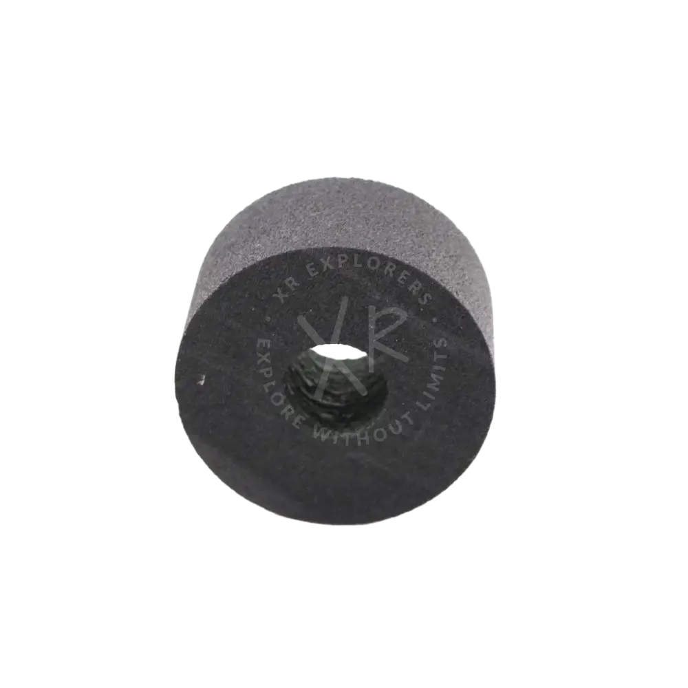 Black cylindrical rubber floating ring 125g bushing with central hole for vibration isolation and cushioning