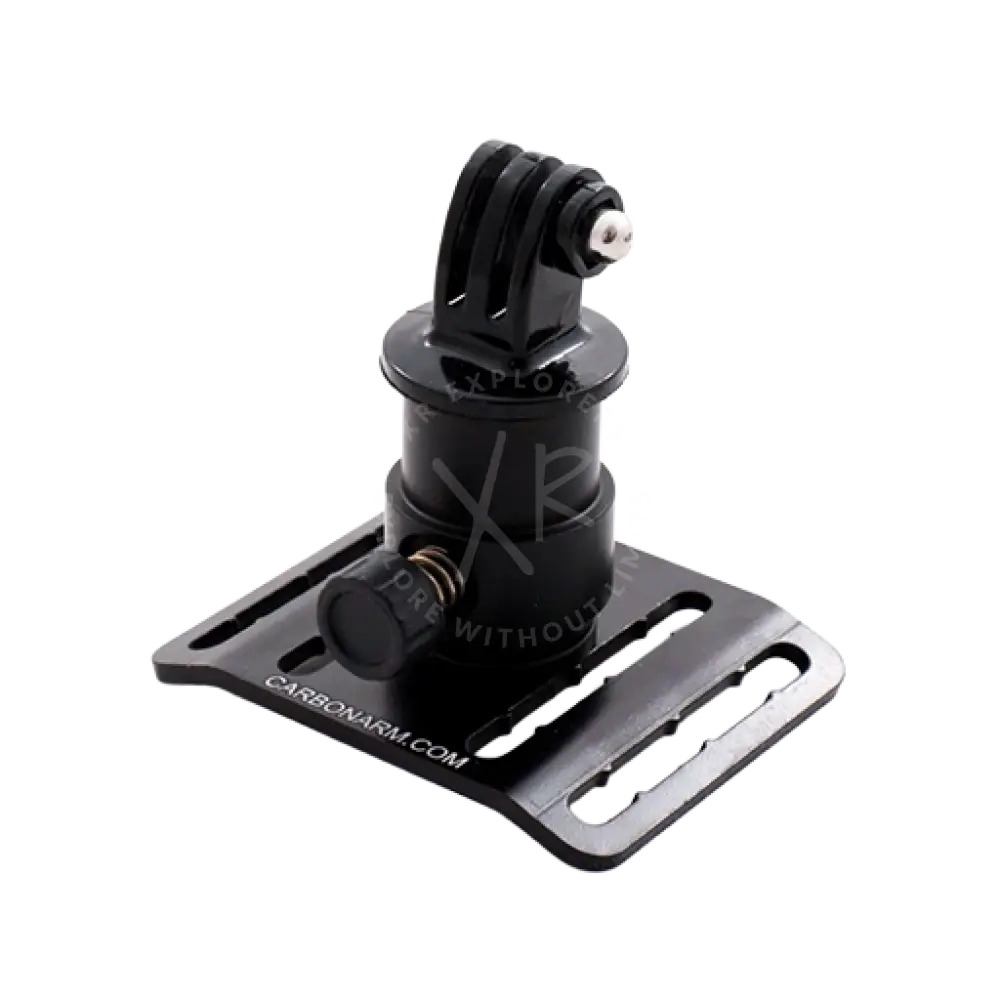 Black carbon fiber goPRO kit buckle with adjustable arm and quick release gopro-style mounting head