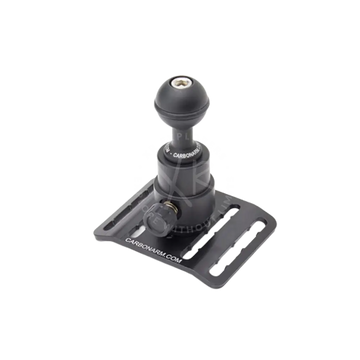 Black carbonarm universal vehicle mount with ball joint and adjustable clamp kit buckle with quick release mechanism