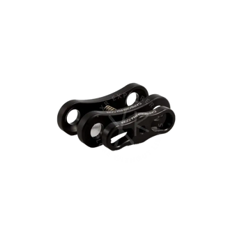 Black carbon fiber Long Clamp climbing carabiner with spring-loaded gate and engraved branding