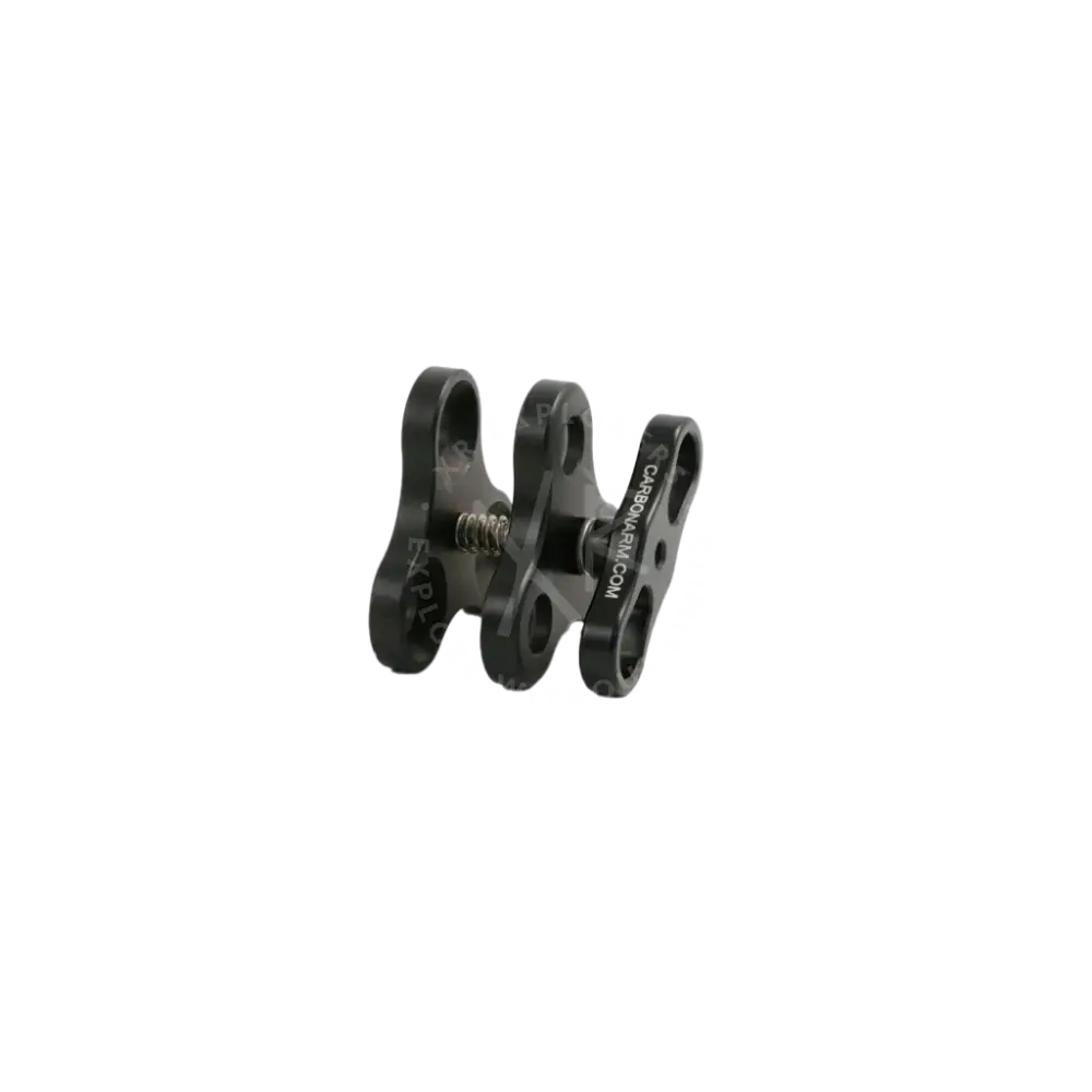 Black carbon fiber triple clamp diving clamp with spring mechanism and engraved branding
