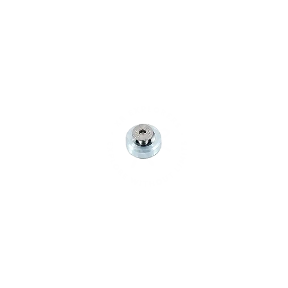 Silver metallic zinc spare screw with hexagonal head and threaded shaft for durable fastening applications