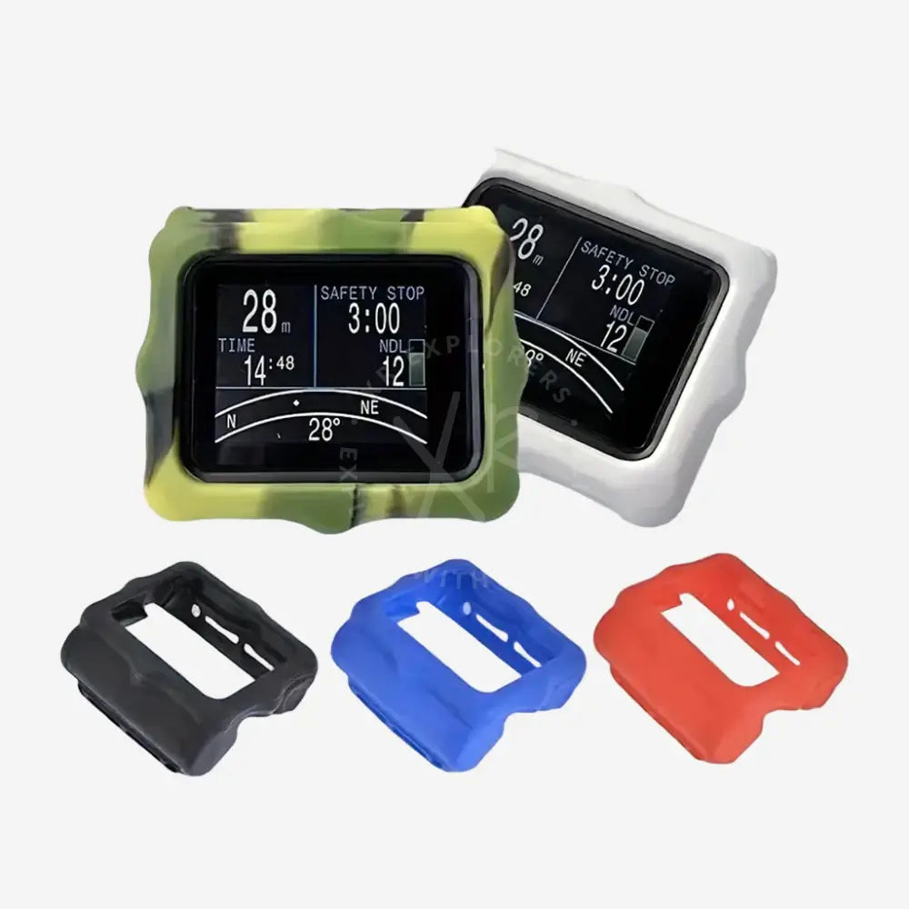 Green camouflage silicone case for Shearwater dive watch computer cover for underwater protection