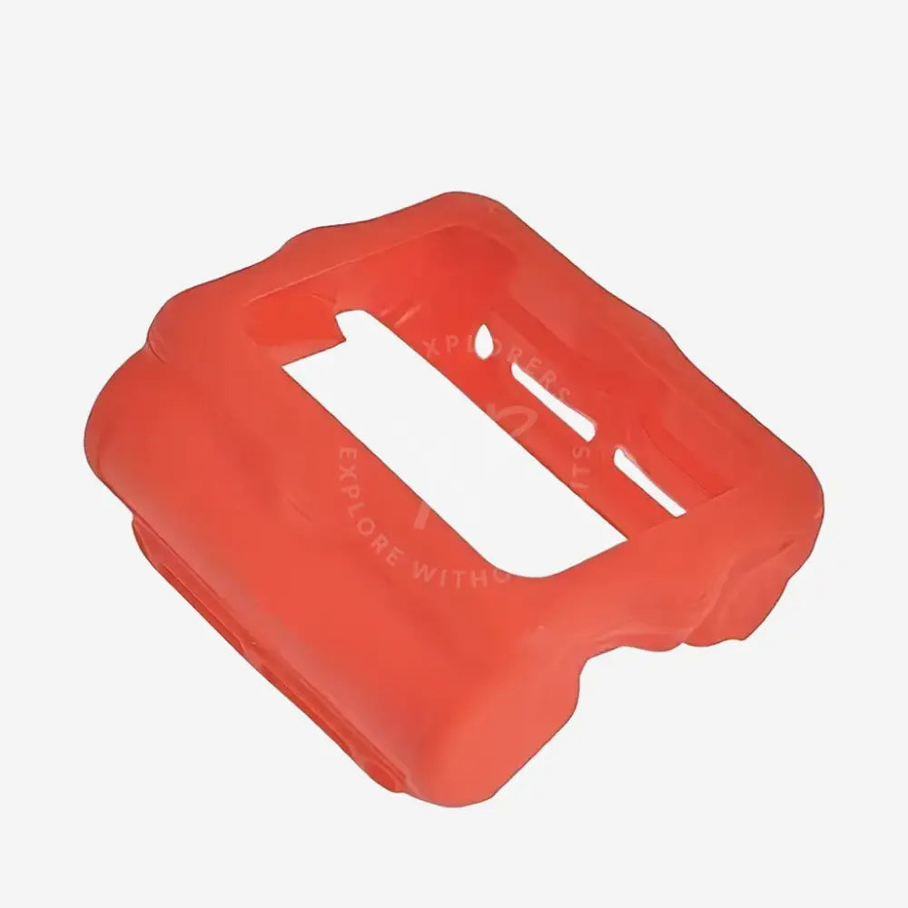 A collection of silicone protective covers for Shearwater dive computers, displayed in black, purple, white, orange, and blue colors.