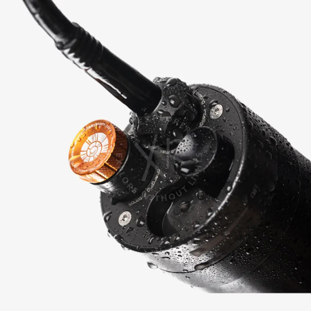 Black waterproof camera housing accuthermo type 24 with orange circular dial and textured grip for secure handling