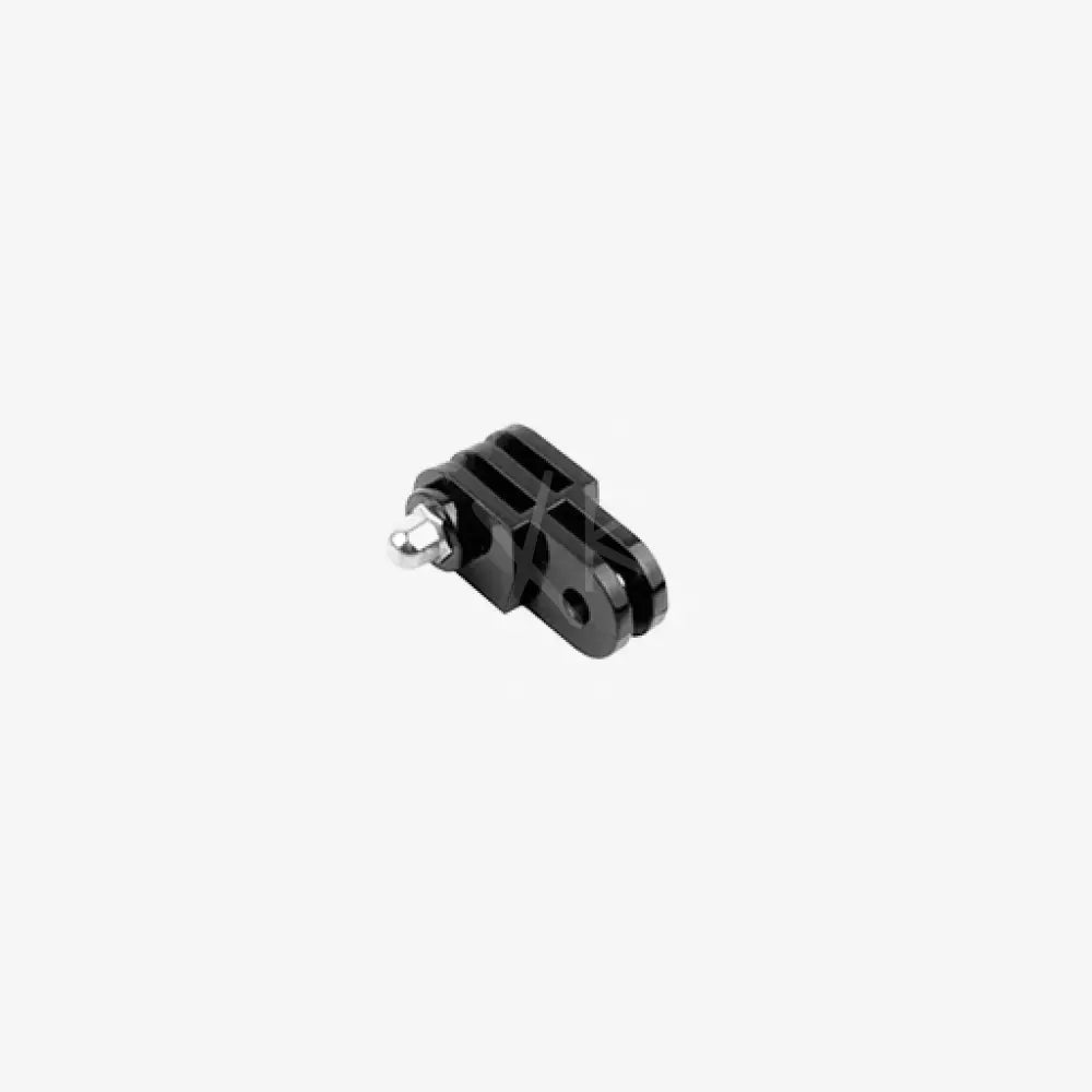 Black plastic adapter female-male gopro action camera mount with silver screw and multiple mounting holes