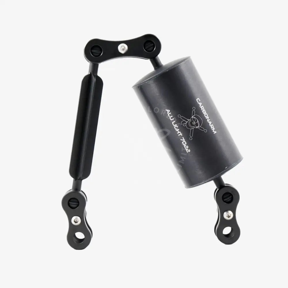 Black carbon fiber alloy bicycle suspension shock absorber with sleek cylindrical body and articulated arms for 60 series