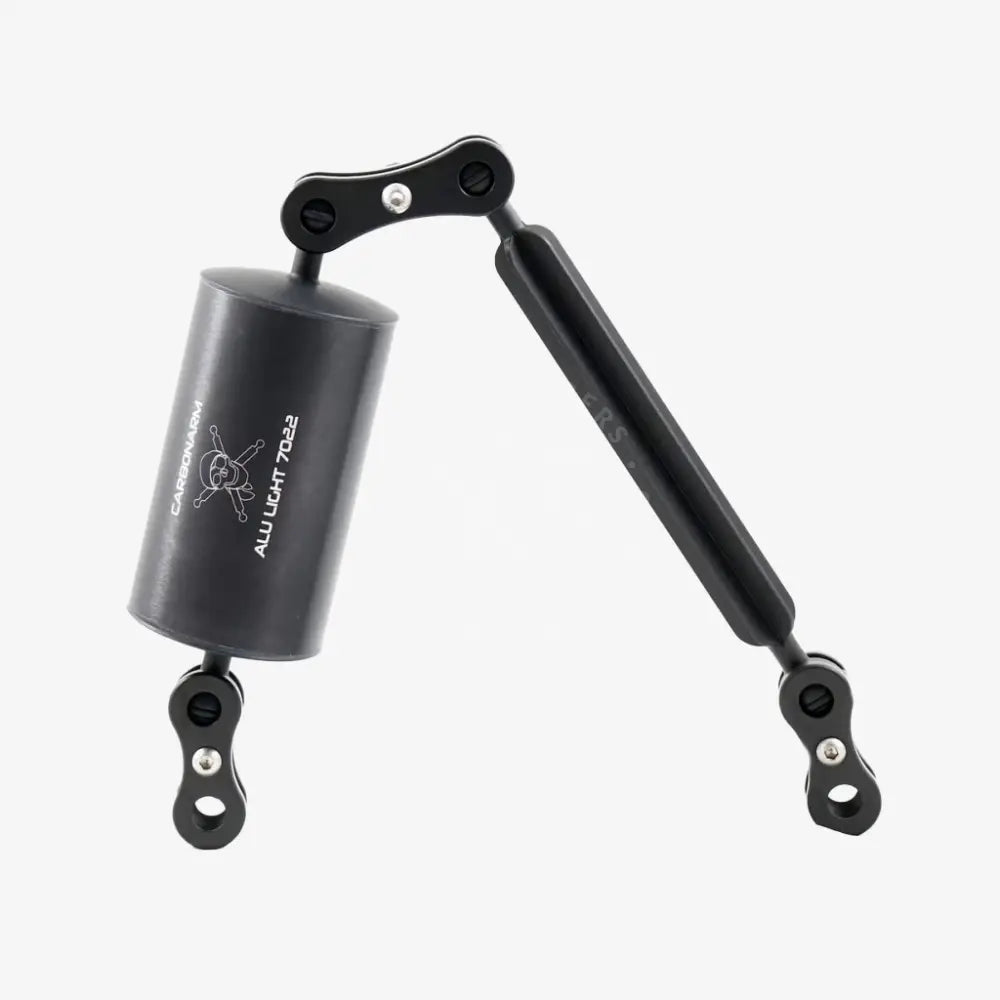 Black carbon arm alu light 70-2 gas spring with cylindrical body and articulated arms from aluminum floating arms kit 60 series