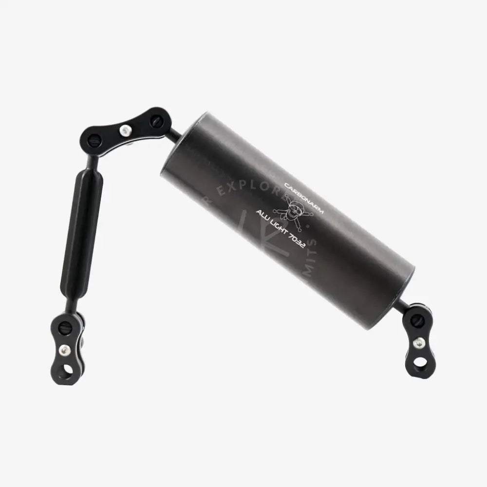 Black carbon fiber aluminum floating arms kit 70 series door closer with sleek cylindrical body and articulated arm design