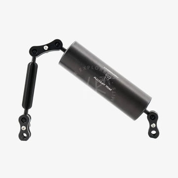 Black carbon fiber aluminum floating arms kit 70 series door closer with sleek cylindrical body and articulated arm design