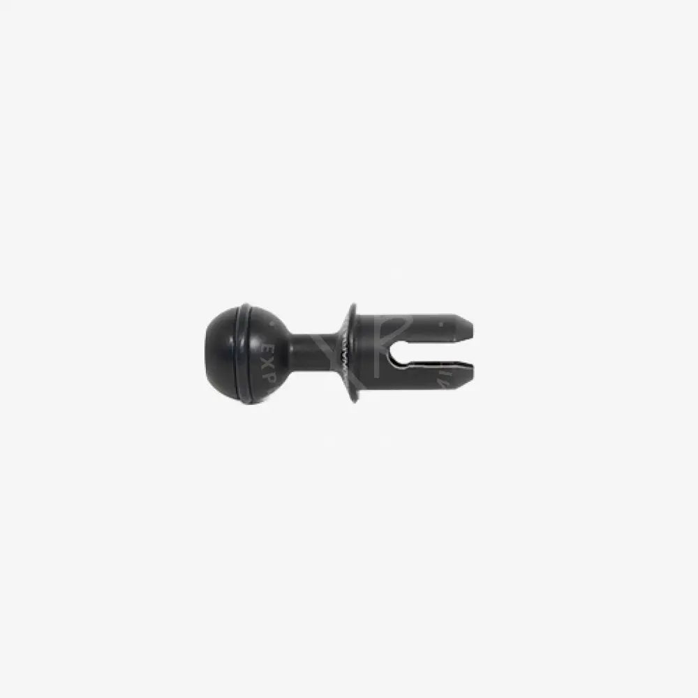 Black matte finish ball terminal camera mount adapter with spherical knob and three pronged quick release clamp