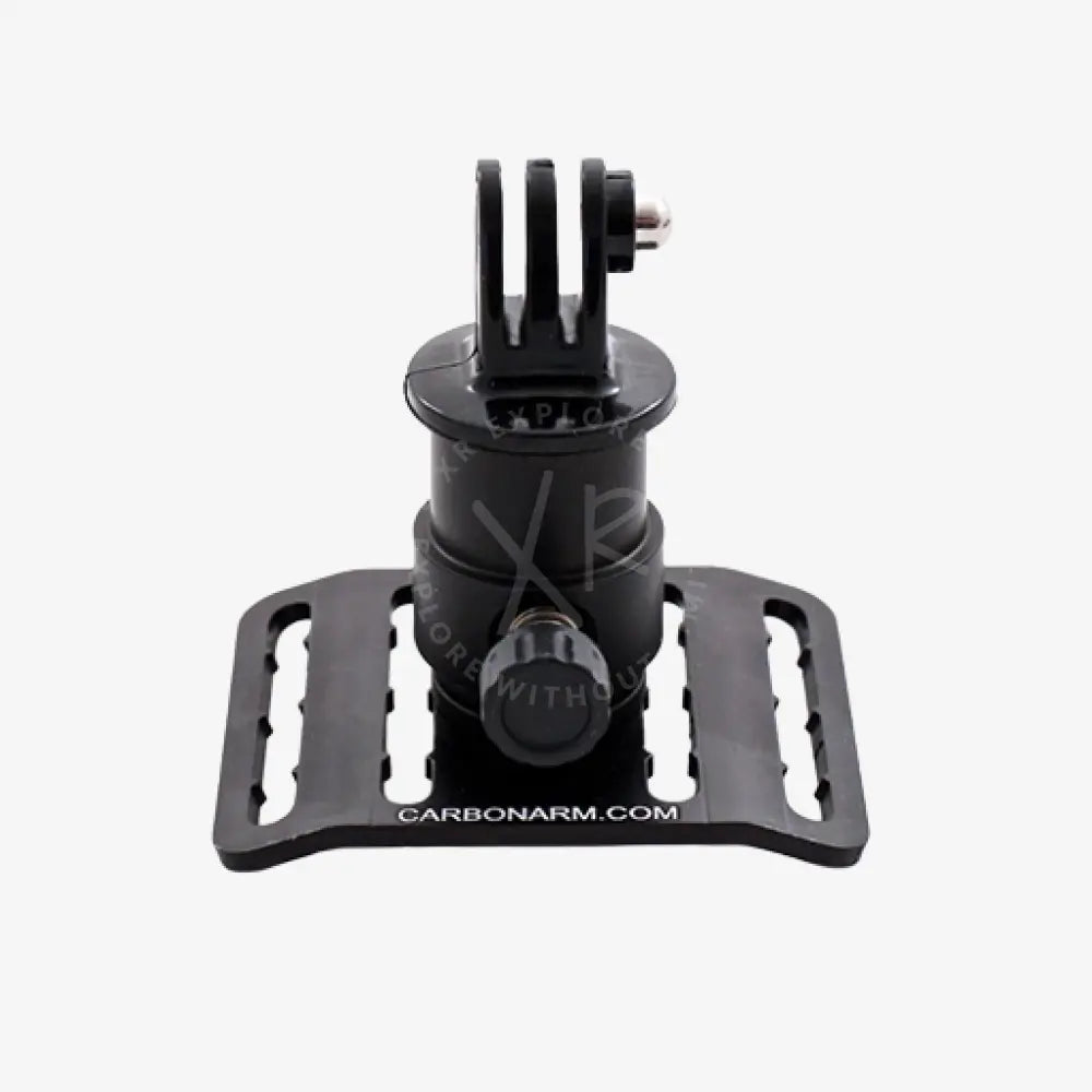 Black carbon fiber bracket buckle for scooter with adjustable arm and gopro style mounting plate