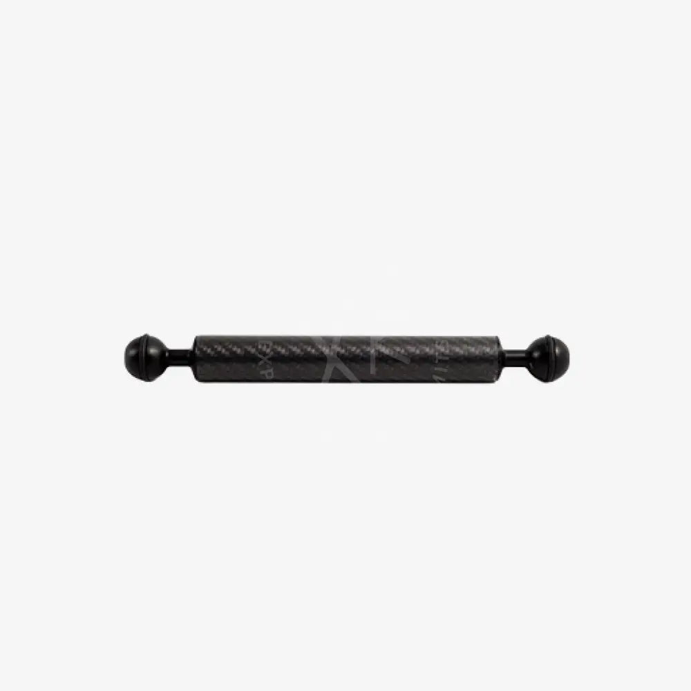 Black textured roller with spherical ends designed for deep muscle massage in the carbon arm product line