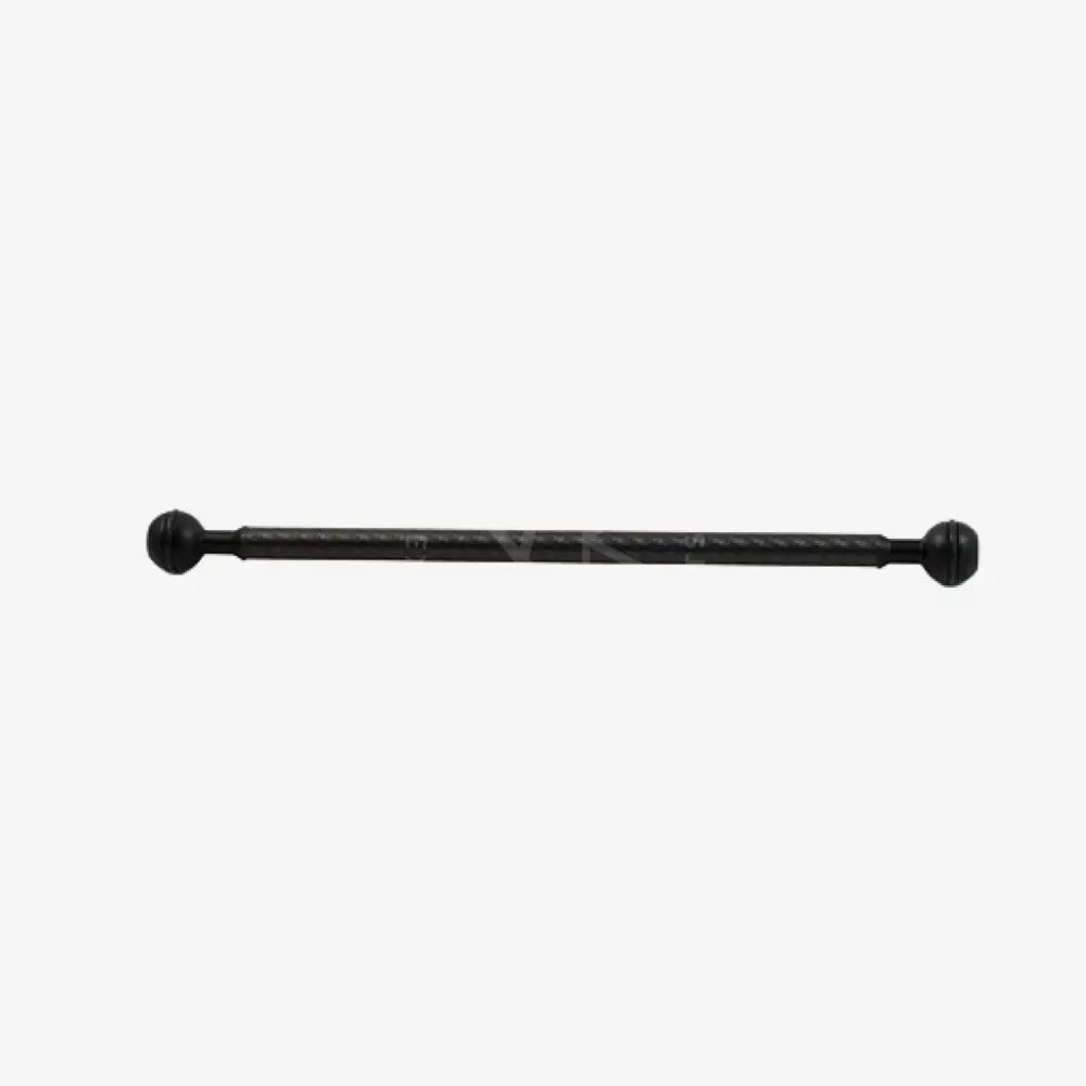 Carbon arm slim black metal stirrer with textured grip and rounded ends for easy mixing and stirring