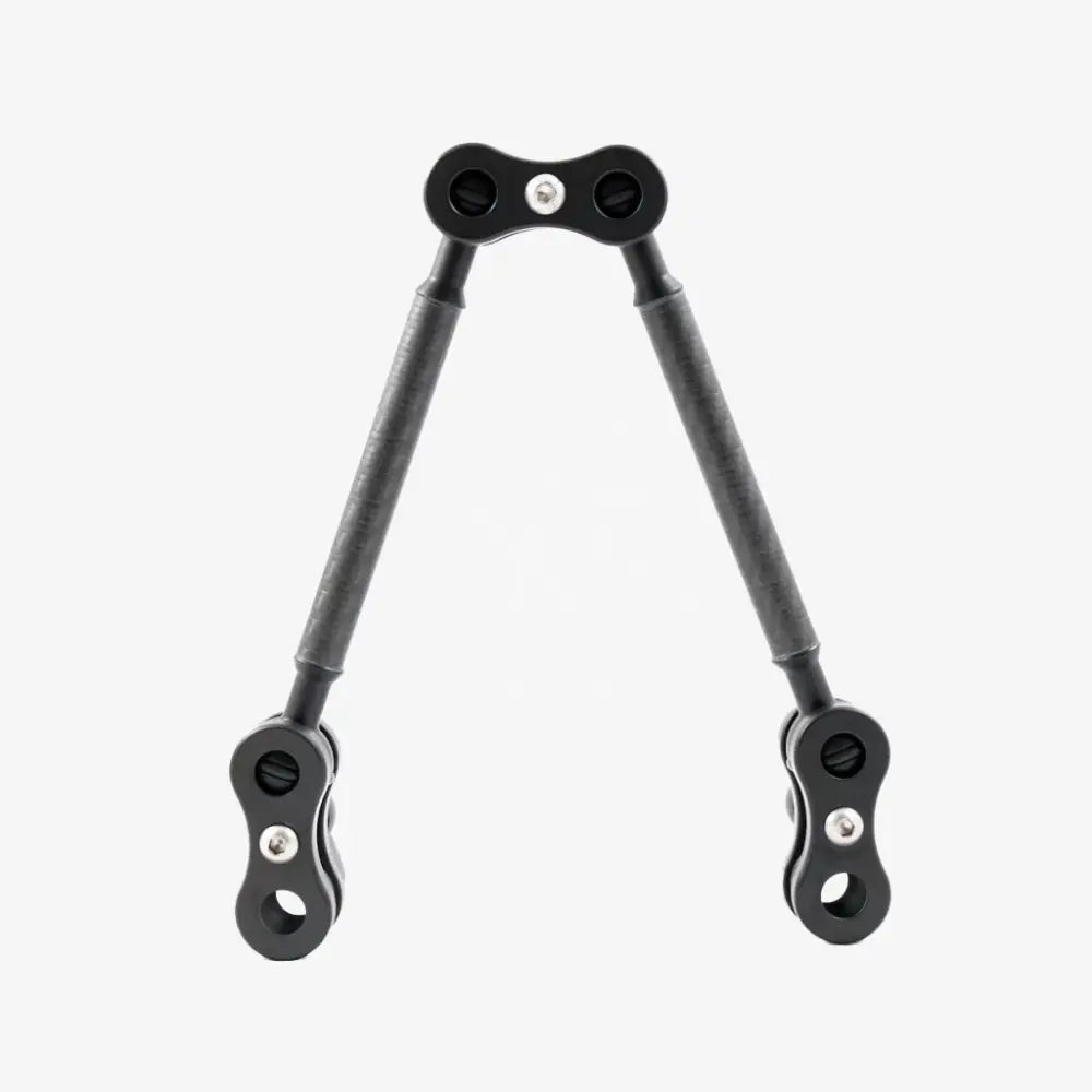 Black carbon arm slim kit adjustable camera tripod leg with textured grip and silver screws