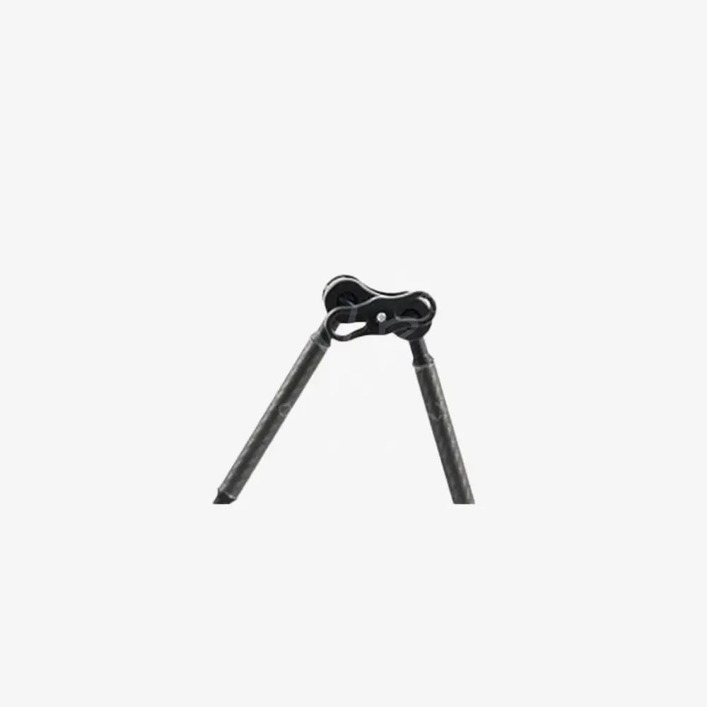 Black metal tripod from carbon arm slim kits with adjustable legs and central locking mechanism for stability