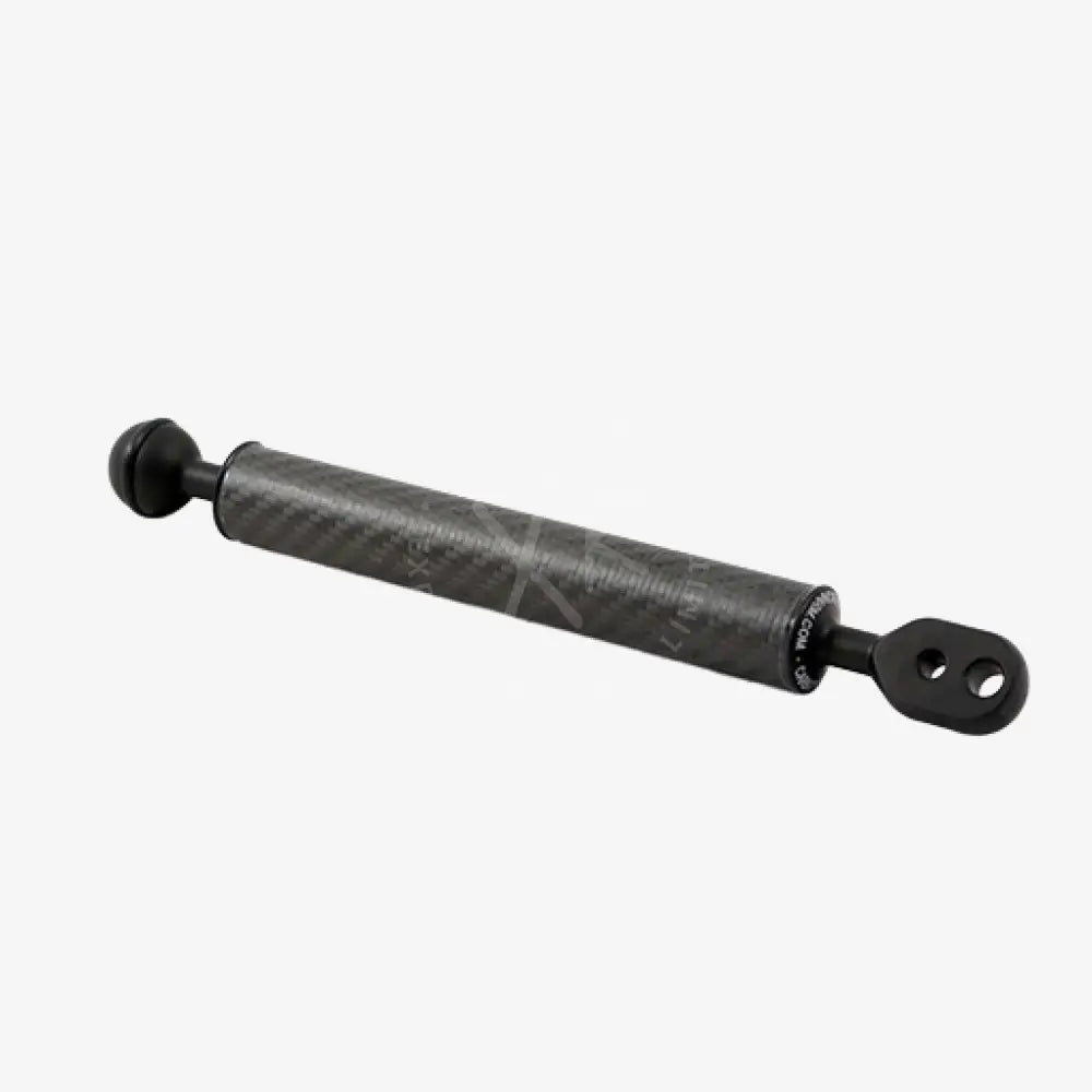 Carbonarm universal ball black carbon fiber shock absorber with sleek textured surface and metallic end caps