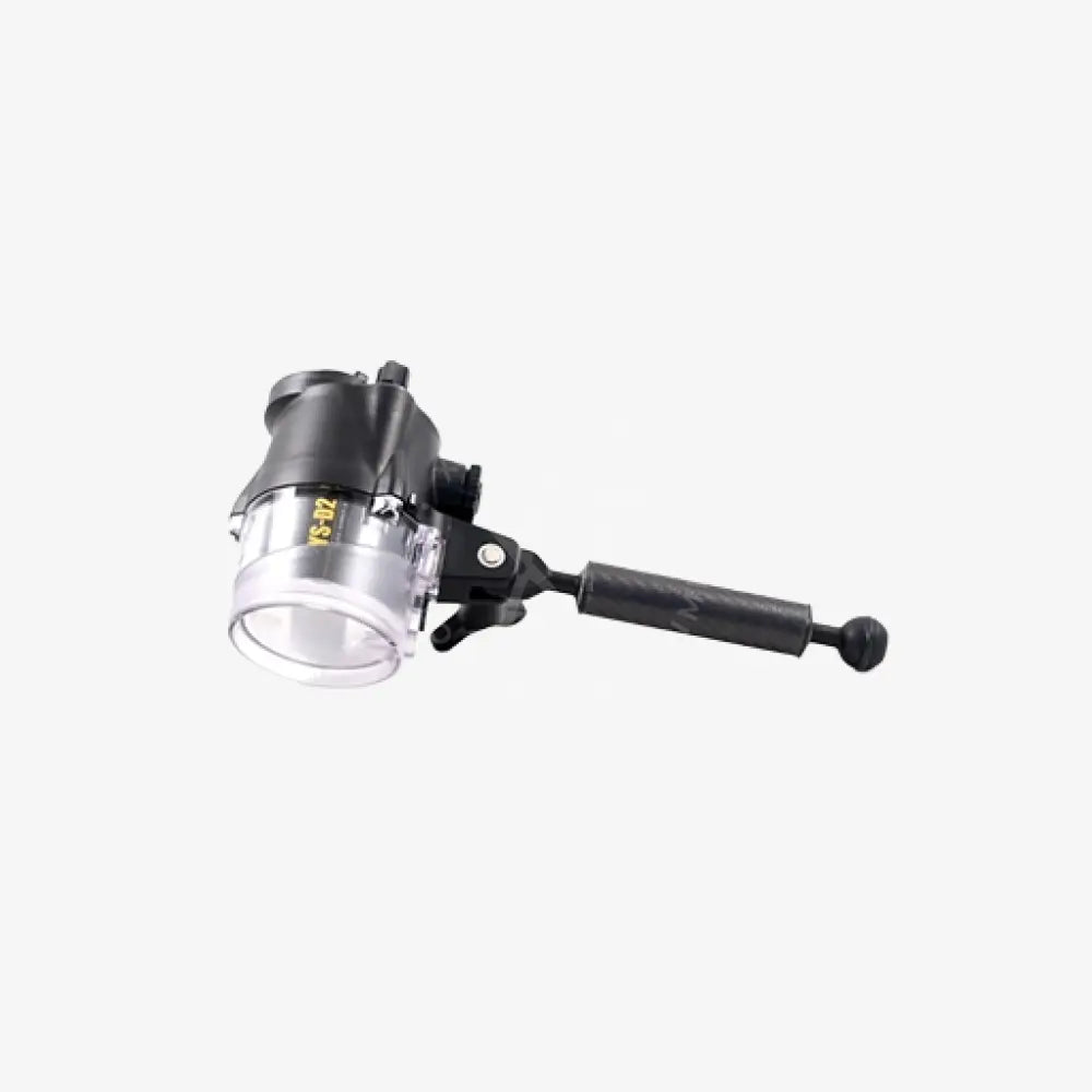 Black and clear plastic magnifying lamp with adjustable arm carbonarm universal ball for detailed work