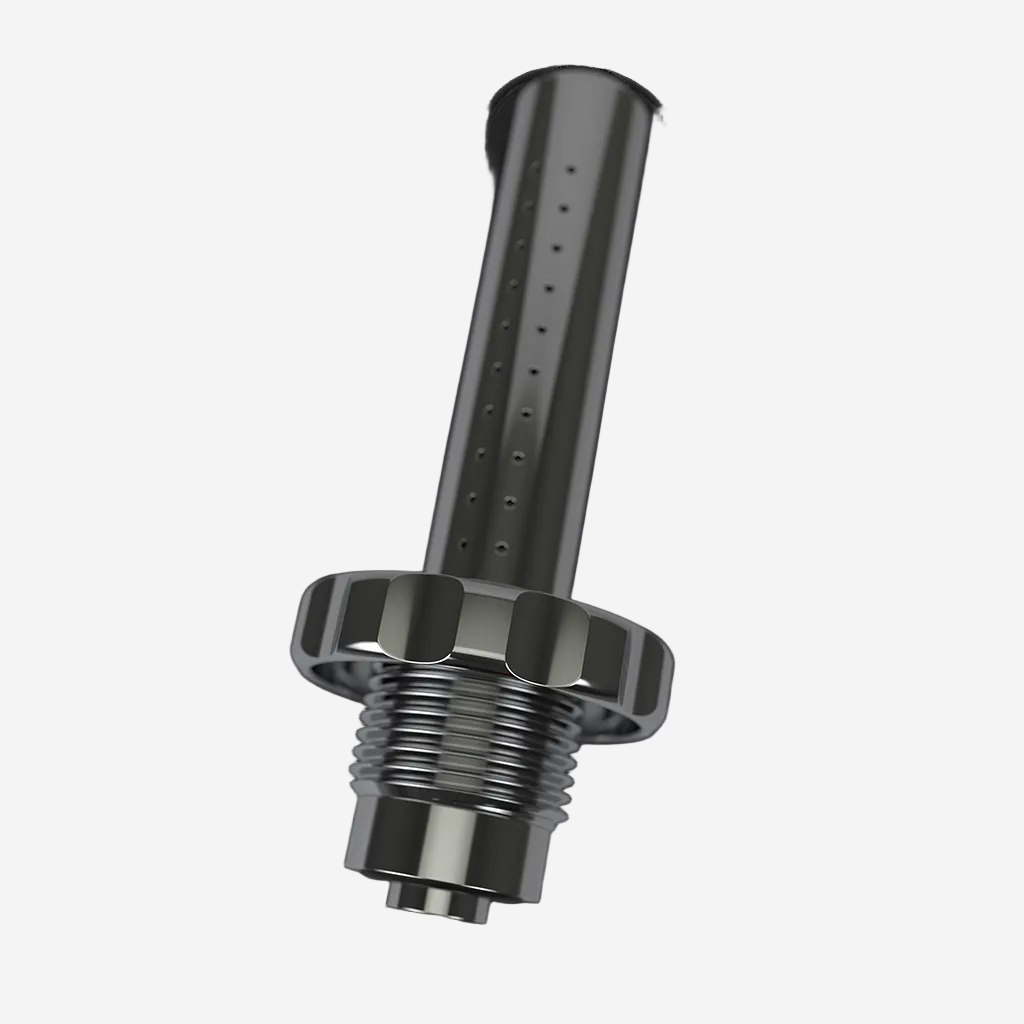 Close up of Divesoft Silencer screwed into DIN G5/8 valve in Oman