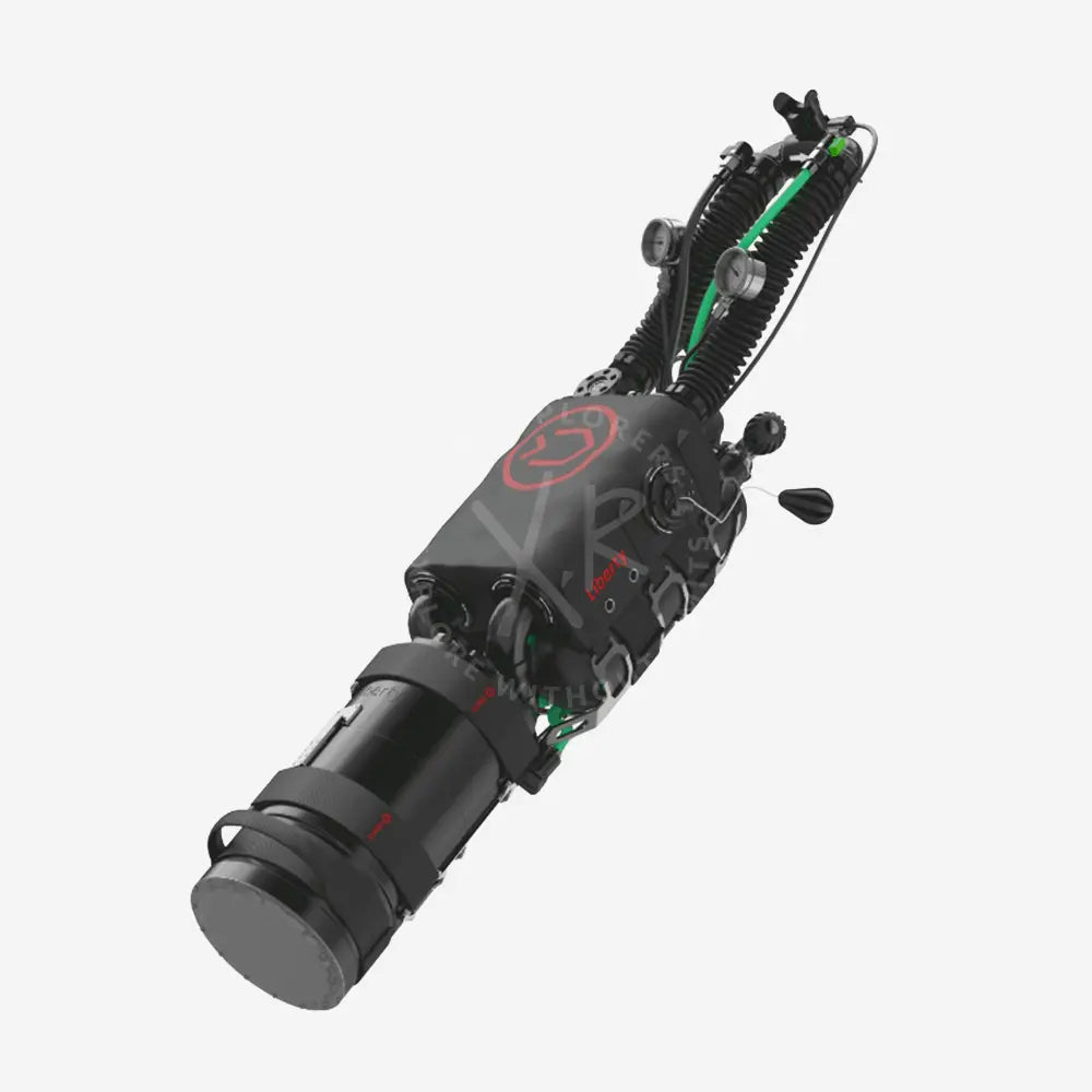 Divesoft Liberty Sidemount CCR stock unit with streamlined scrubber and handsets.