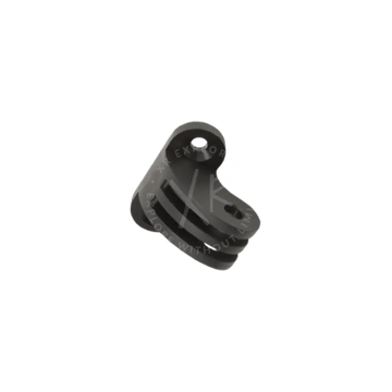 Black plastic camera mount enc attachment base with three horizontal ridges and central screw hole visible