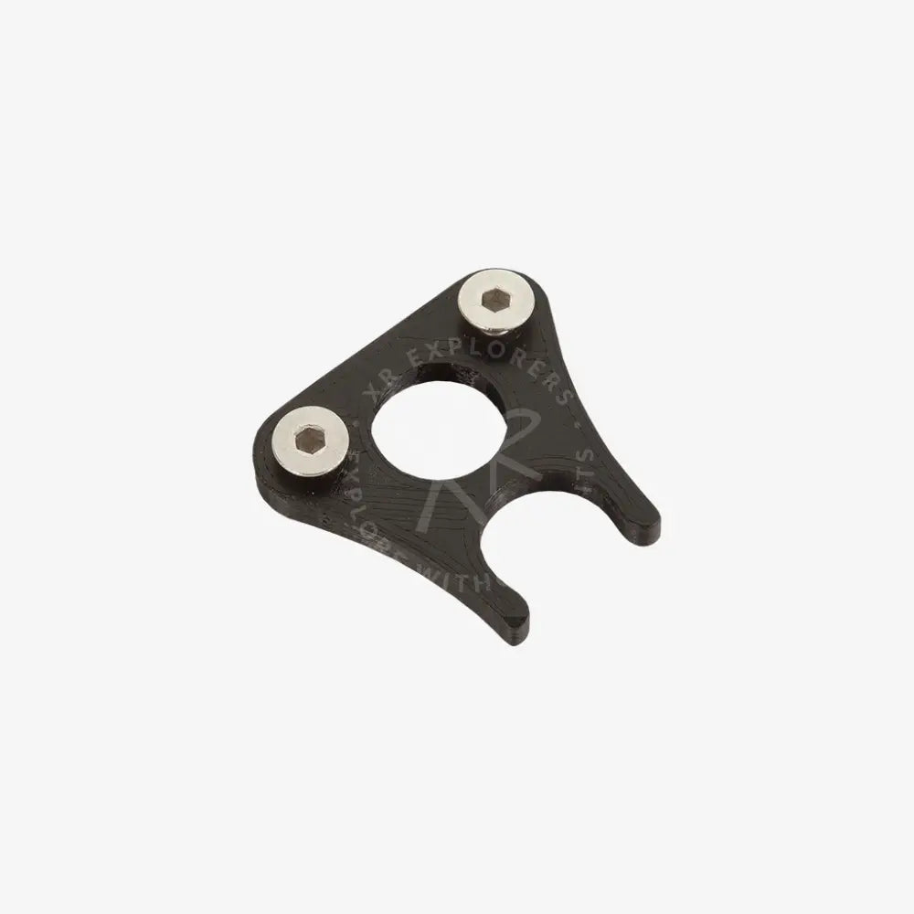Black plastic ENC direct attachment bracket with two silver hexagonal bolts highlighting secure mounting features