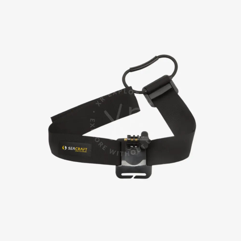 Black seacraft headlamp strap with combination lock and metal carabiner for enc mounting brackets use