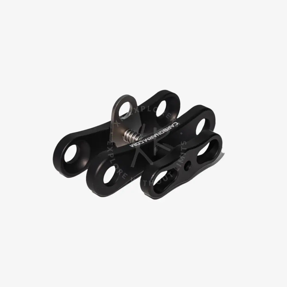 Extra long clamp black carbon fiber climbing device with central spring mechanism and engraved branding