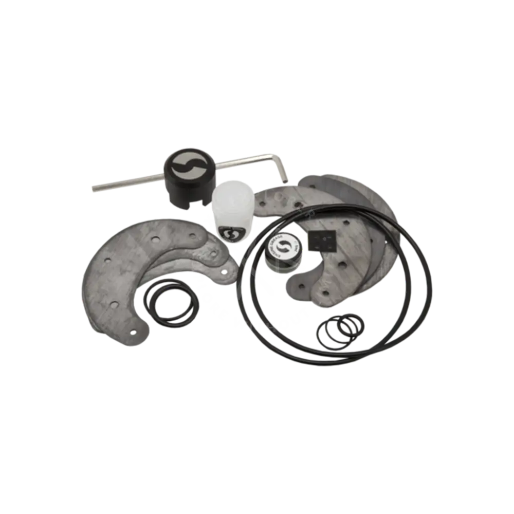 Black and silver mechanical brake kit with branded components for future 160 mm dpv spare parts set