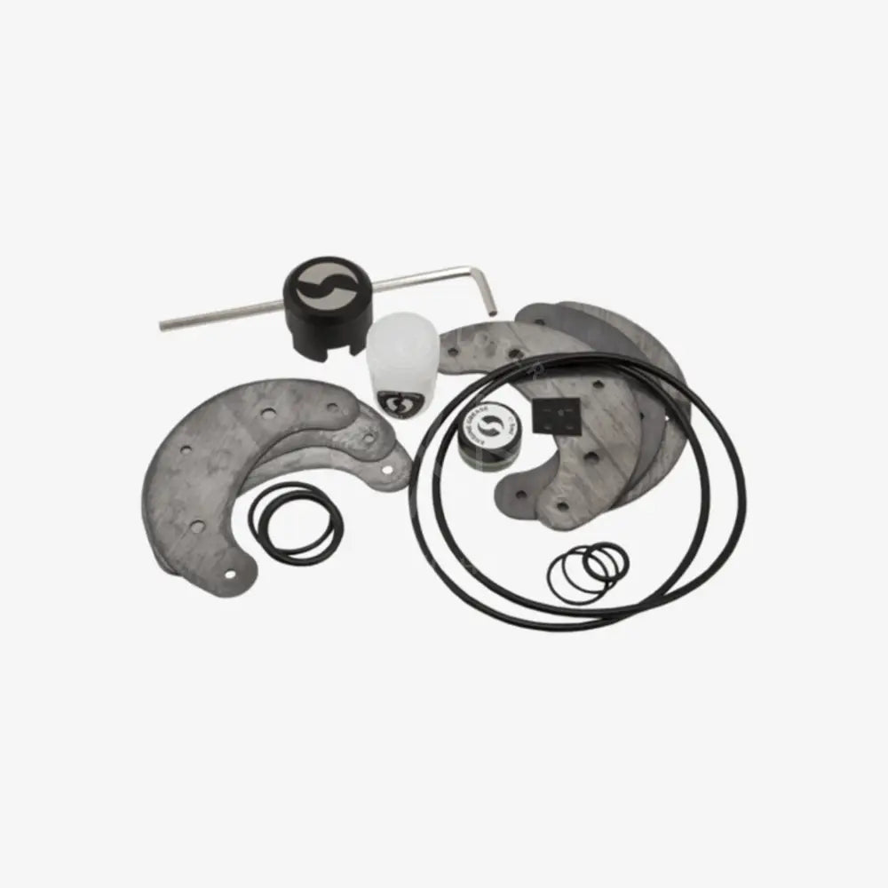 Black and silver mechanical brake kit with branded components for future 160 mm dpv spare parts set