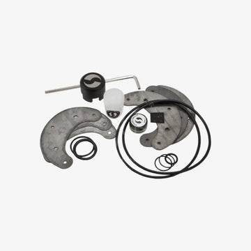 Black and silver mechanical brake kit with branded components for future 160 mm dpv spare parts set