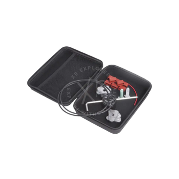 Go spare parts set with black hard-shell case containing coiled black hose, red and white connectors, and metallic fittings