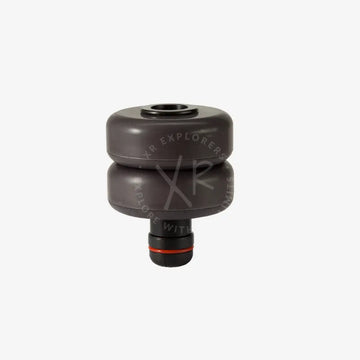 Dark gray two-tiered air compressor tank with black base and red accent ring for gps float type b to mount gps receiver