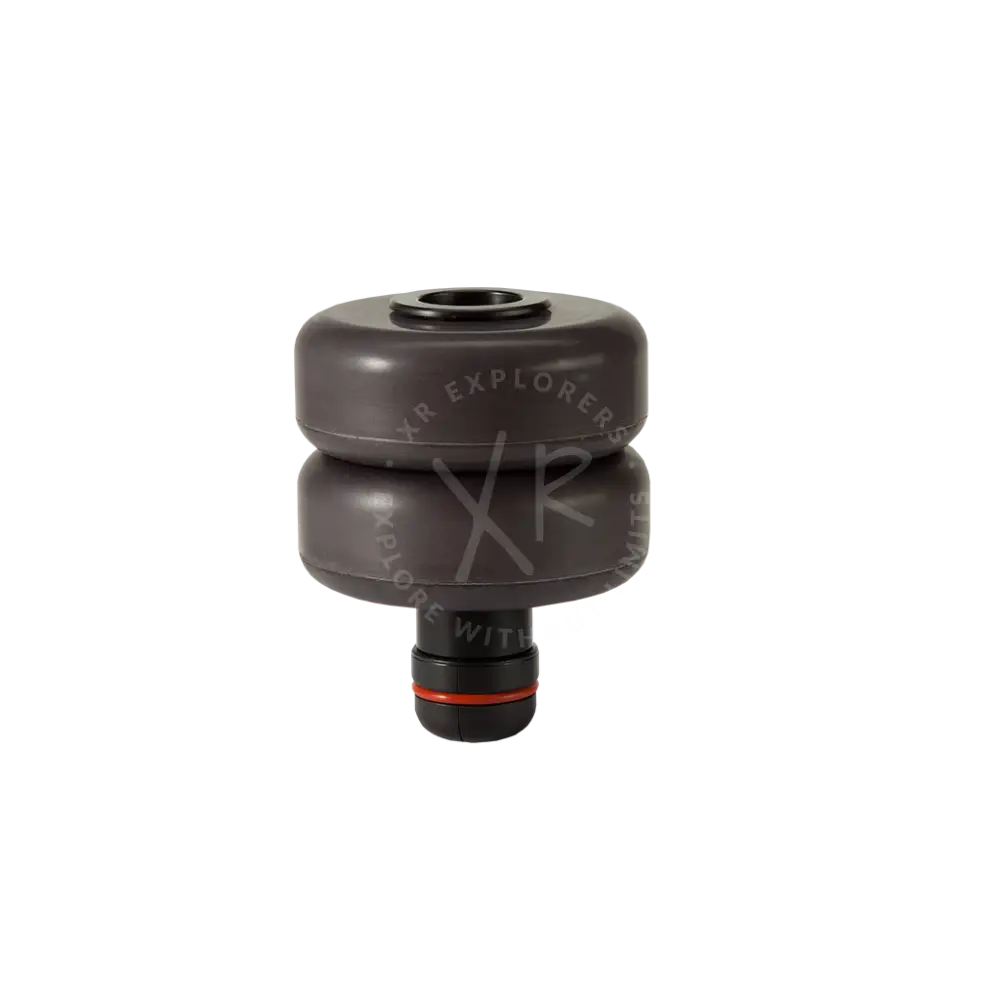 Dark gray two-tiered air compressor tank with black base and red accent ring for gps float type b to mount gps receiver