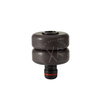 Dark gray two-tiered air compressor tank with black base and red accent ring for gps float type b to mount gps receiver