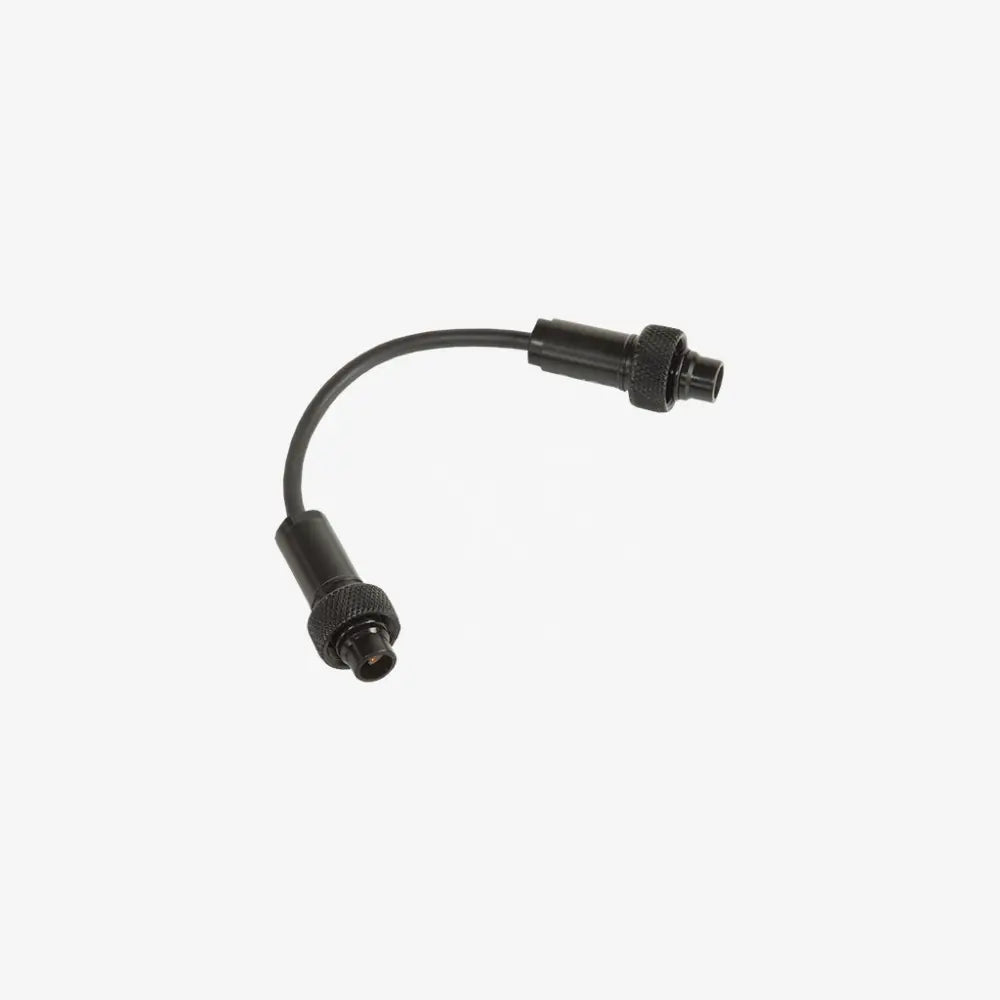 Black flexible gps type b connecting cable with two threaded metal connectors on each end for secure connections