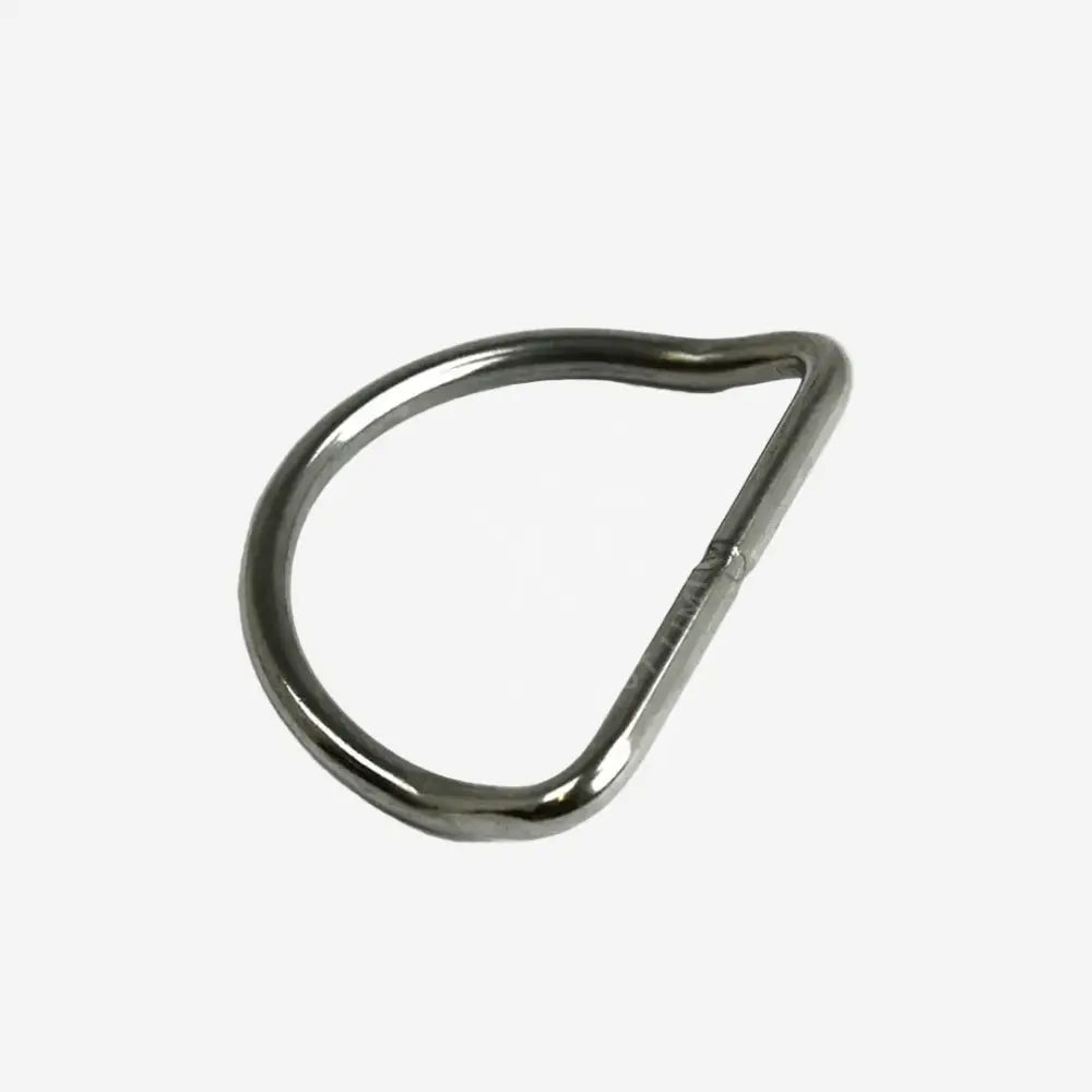 Metallic triangle-shaped object on a white background