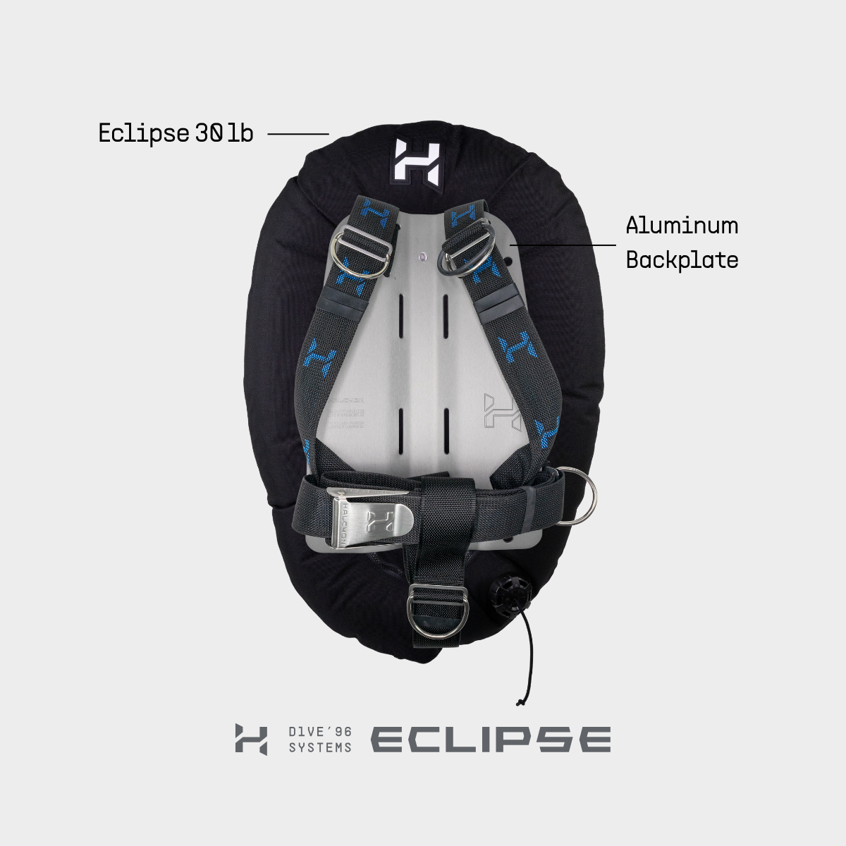 Halcyon Deluxe Single Cylinder BC System – Cinch™ Harness (Eclipse or Era Wing)