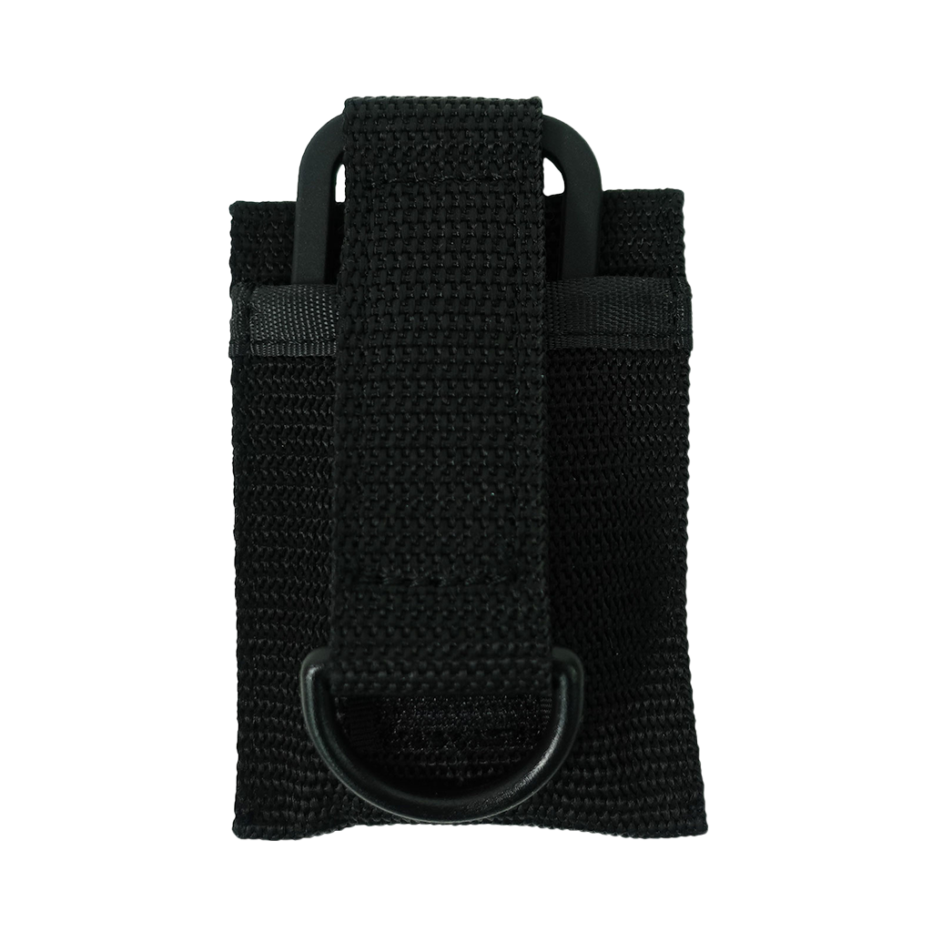 A Halcyon line cutter with black handle and sheath, designed for diving, with the brand name visible.