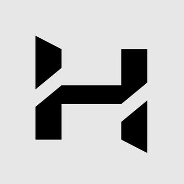 Halcyon Black geometric logo on a white background