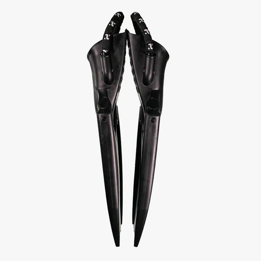 Black Halcyon Vector Pro scuba diving fins with adjustable ballast and Monprene textured grip handles